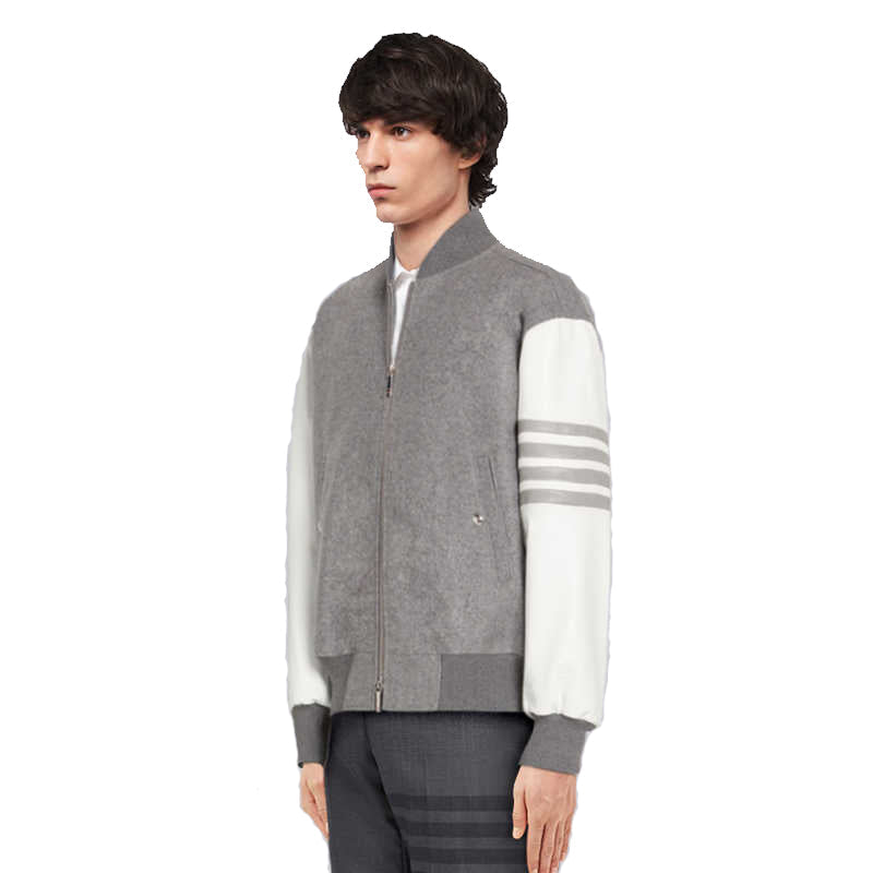 Thom Browne Leather sleeves coat