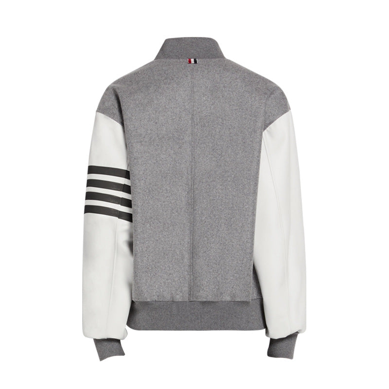 Thom Browne Leather sleeves coat