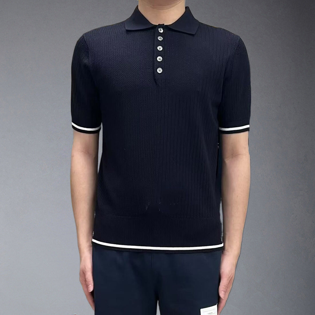 Thom Browne 2025ss Men Wool POLO T-shirt