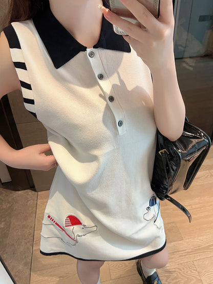 Thom Browne Women's Sleeveless Vest Dress
