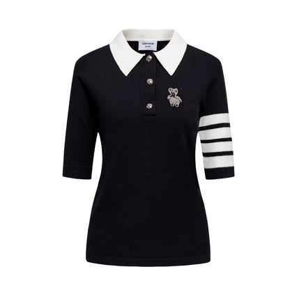 Thom Browne Women Bear POLO shirt