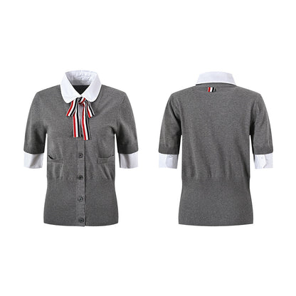 Thom Browne Women Ribbon POLO shirt