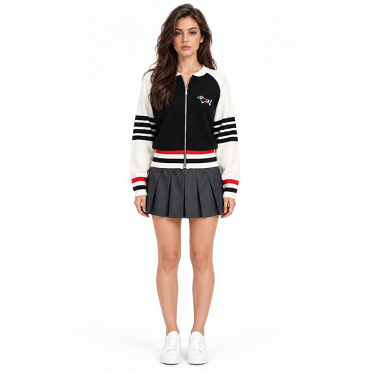 Thom Browne Women's Baseball Sweatshirt Jacket