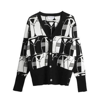 Thom Browne Contrast color sweater
