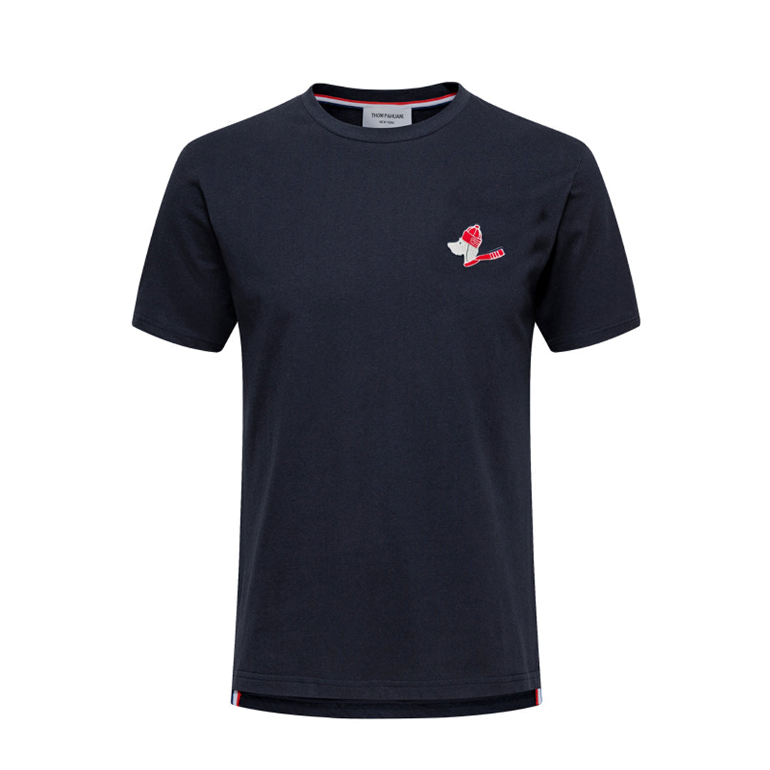 Thom Browne  Christmas Dog Embroidery T-shirt
