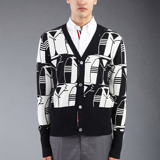 Thom Browne Contrast color sweater