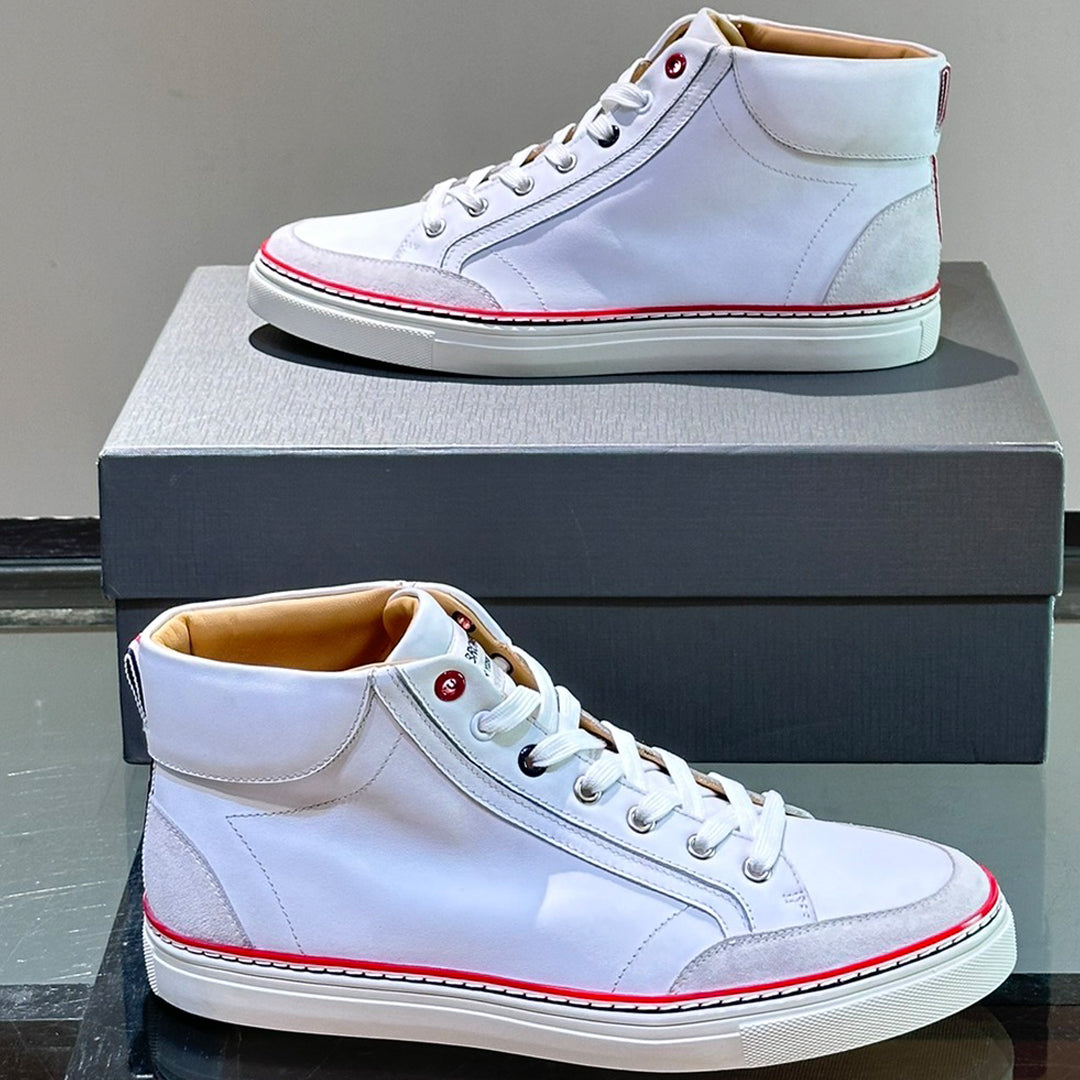 Thom Browne High Top Leather Sneakers